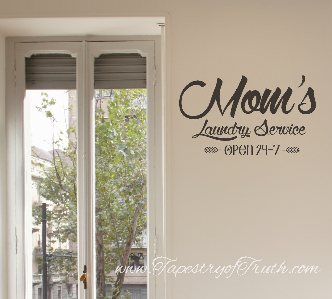 Mom's Laundry Service - Open 24-7 - Decal 2