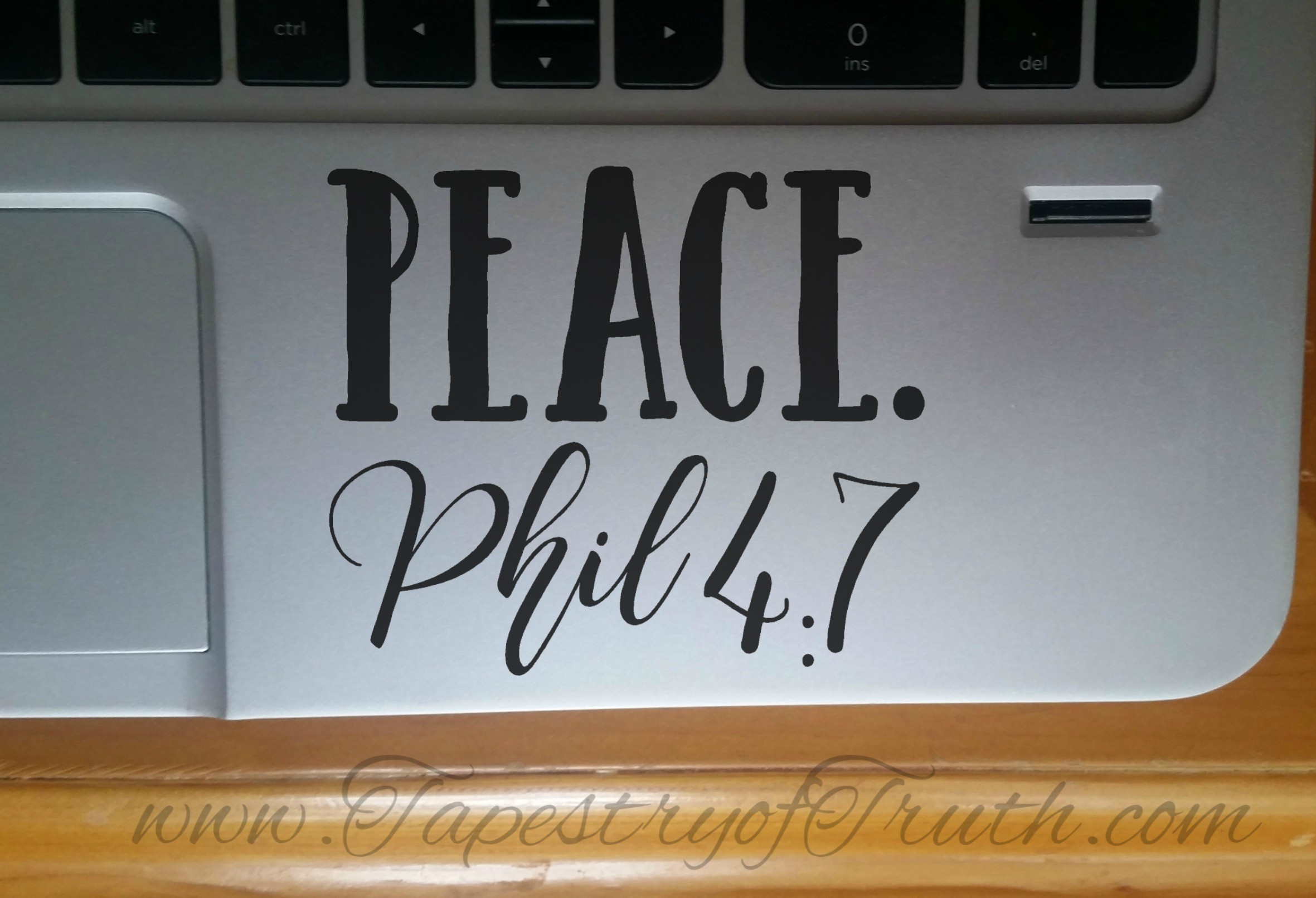 Peace. Phil 4:7 - Laptop Decal 