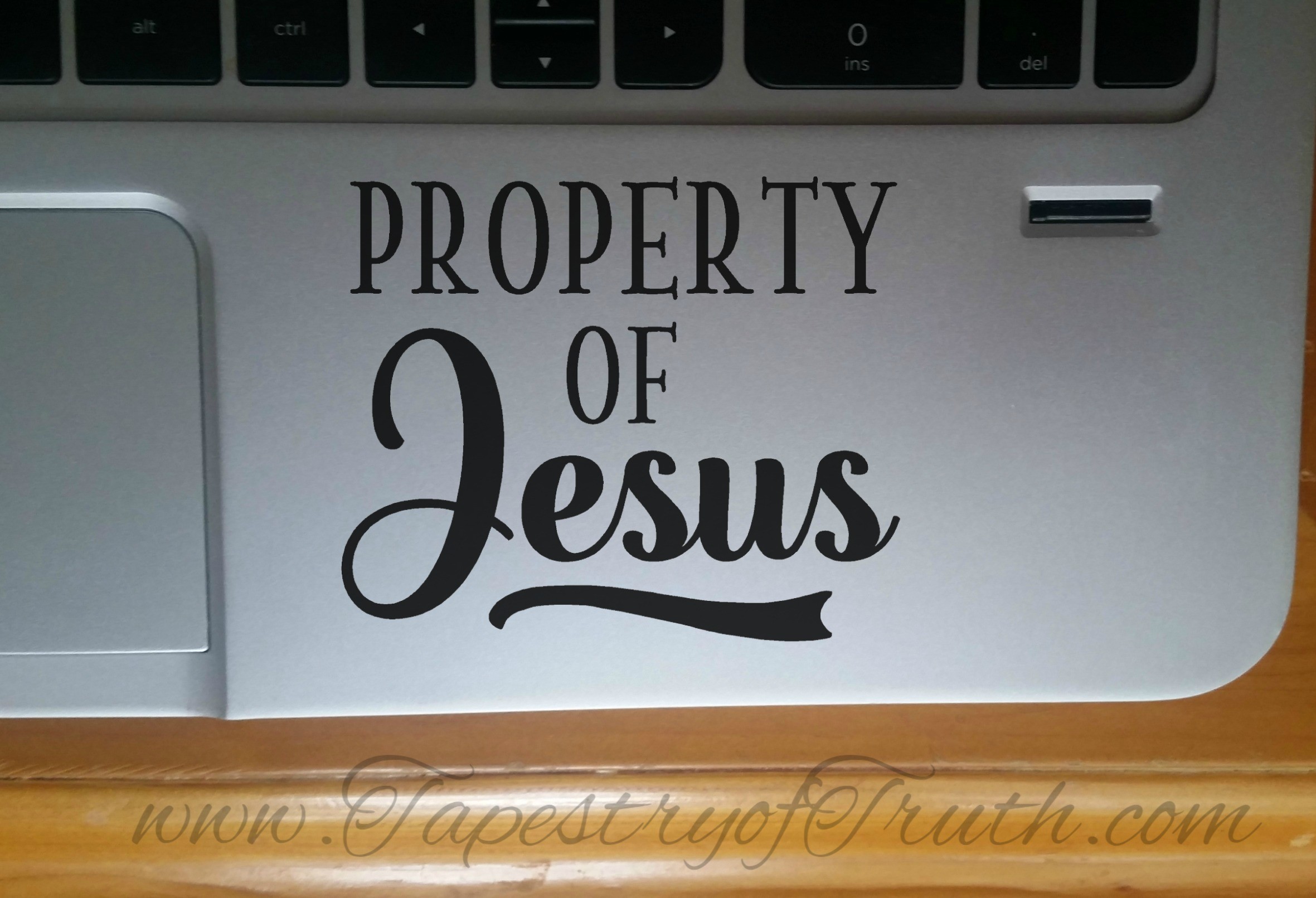 Property of Jesus - Laptop Decal 