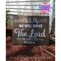 Joshua 24:15 - Family Name & Est Date - Decal 1